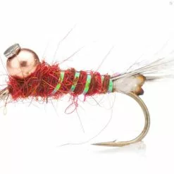 Unique Flies Hare's Ear Jig Bead Head Copper Red